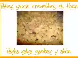 Recette Pâtes sauce crevettes et thon (thermomix)