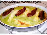 Recette Flan aux aubergines ricotta et tomates confites