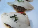 Recette Filet de carrelet et son caviar aubergines rouges