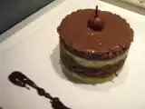Recette Biscuit joconde, mousse au chocolat et griottes