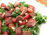 Recette Foie de veau poêlé en salade de mâche