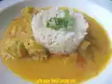 Recette Lotte pochee au lait de coco fenouil et curcuma