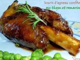 Recette Souris d'agneau confite au thym et romarin