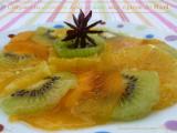 Recette Carpaccio d'oranges, kakis et kiwis aux épices