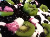 Recette Comme un nuage: pavlova kiwi myrtilles !