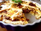 Recette Tarte a la viande, roquefort et chanterelles