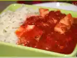 Recette Mijotée de saumon au chorizo et tomates