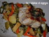 Recette Lotte aux petits légumes et bouillon de paysanne