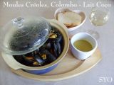 Recette Les moules créoles de mamigoz : colombo, lait de coco.