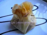 Recette Aumônières de foie gras et pommes caramélisées