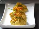 Recette Aumonières au poulet, champignon et fourme d’ambert