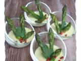 Recette Panna cotta d'asperges blanches au curry et ses asperges vertes vapeur