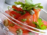 Recette Salade de tomates, citron confit et câpres