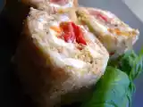 Recette Petits roulés au fromage de chèvre frais et aux poivrons