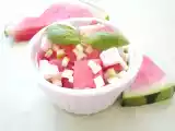 Recette Salade de pastèque, féta et courgette