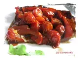 Recette Tatin aux tomates cerise, poivron et caramel de vinaigre balsamique