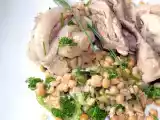Recette Pied et blanquette de veau aux pois chiches et à l'orge.
