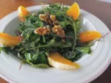 Recette Salade de chou vert frisé aux noix et à l'orange