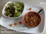 Recette Cassolettes d'andouille au panais et poivre moutarde