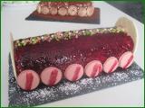 Recette Bûche aux framboises et pistaches