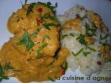 Recette Korma de lotte