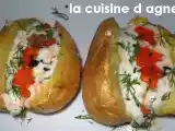 Recette Pommes de terre farcies à la crème saumonée à l'aneth