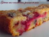 Recette Gateau aux cranberries, pomme et noix