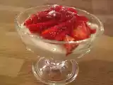 Recette Fraises aux fromage blanc sur un émietté de palet breton