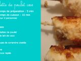 Recette Aiguillettes de poulet coco