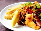 Recette flocons de riz sautés et poulet croustillant