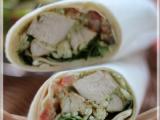 Recette Wrap au poulet grillé et pesto de basilic