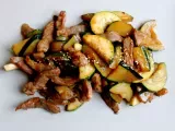 Recette Sauté de porc & courgette - sauce yakitori