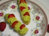 Recette Eclairs pistache et fraises