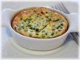 Recette Clafoutis de petits pois, jambon et fromage ail & fines herbes