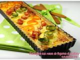 Recette Tarte fine aux roses de légumes et jambon