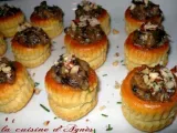 Recette Petites bouchées gorgonzola champignons de paris/noisettes
