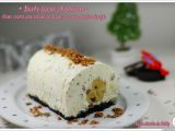 Recette Bûche façon cheesecake (sans cuisson) aux oreo, éclats de daim et coeur cookie dough