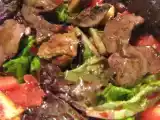 Recette Salade de foies et gésiers de volailles