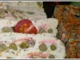 Recette Terrine de bar aux asperges vertes et gâteau de carottes au cerfeuil
