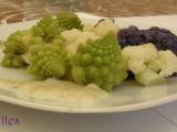 Recette Trio de choux-fleurs : blanc, violet et romanesco