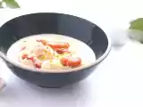 Recette Risotto crevettes, émulsion lait de coco citron vert