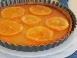 Tarte amandine à l'orange et oranges confites