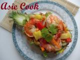 Recette Salade de gambas et d'ananas dans son écorce