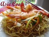 Recette Nid de nouilles aux crevettes