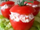 Tomates cocktail farcies au saumon fumé