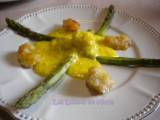 Recette Asperges vertes et langoustines en sauce safranée