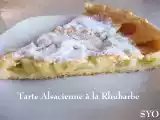 Recette Tarte alsacienne à la rhubarbe de ginette mathiot, au petit bistro