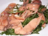 Recette Carpaccio de saumon et sa petite salade