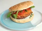 Recette Burger de saumon & crème kiri-ciboulette