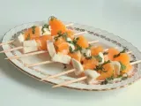 Recette Brochettes de mozzarella à l'orange & à la menthe